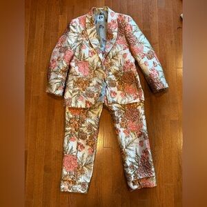 Twisted Tailor Hirschfield Floral Tectured Suit 38r 32x28